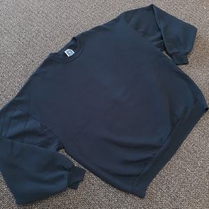 Vintage 90s Red Eagle Basic Blank Black Crewneck Sweatshirt Size XL